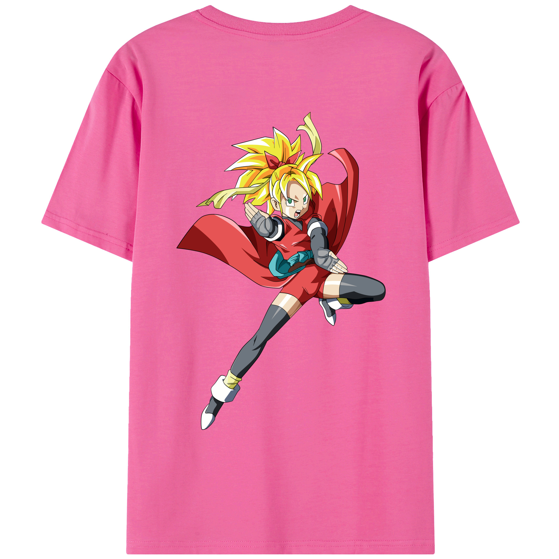 （画像用） ドラゴンボール カリフラ DRAGON BALL Caulifla レディース半袖Tシャツ(バックプリント)